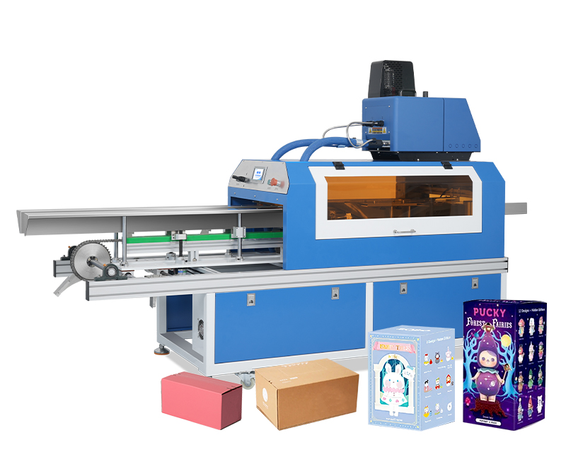 Automatic paper box spray sealing machine for food packaging, electronic products, and toy boxes — ensuring efficient, precise, and secure box sealing.
