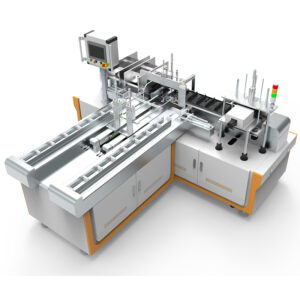 Dual-feed packaging machine suitable for electronics, daily-use products, cosmetics, and similar industries, providing efficient automated packaging