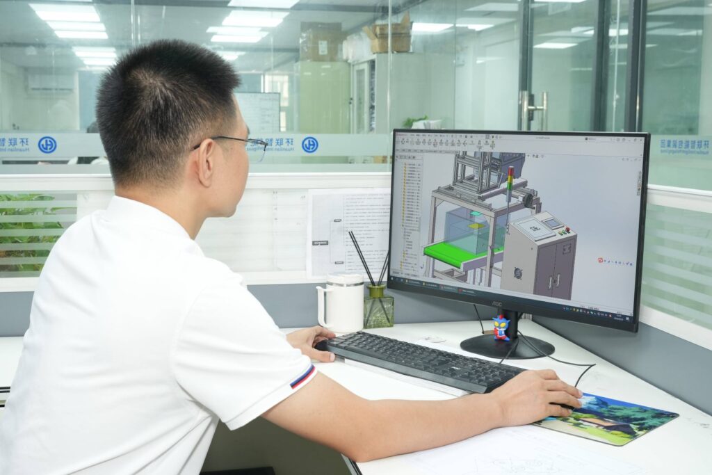 UBL senior engineer designing 3D models for intelligent packaging solutions