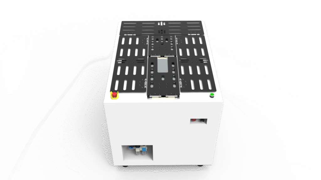 UBL SA-51A Single Station Clothes Folding Machine, compact semi-automatic garment folding equipment for apparel automation, designed to reduce labor cost and improve ROI for small businesses in the clothing industry