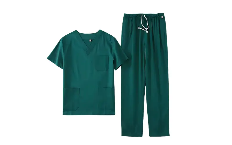 UBL folding system for medical scrubs, automatic folding and bagging for healthcare uniforms
