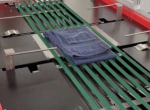 UBL automatic jeans folding machine neatly folds denim pants, ready for bagging and packaging