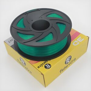 3D printing filament spool with branded retail box, showing the finished packaging output of a filament cartoning machine for automatic secondary packaging.