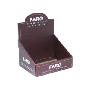 Custom irregular display carton for FARO cigarette case, processed by UBL Non-Standard Carton Cartoning Machine